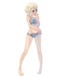  blonde_hair bra lingerie original panties simple_background solo sports_bra underwear underwear_only weno weno's_blonde_original_character 