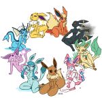 1:1 absurd_res anthro anthrofied big_tail black_body black_eyes black_fur blue_body blue_fur blue_lips blue_scales blue_sclera bottom_heavy breasts brown_body brown_eyes brown_fur brown_sclera cheek_tuft chest_tuft dipstick_tail ear_fins eevee eeveelution espeon eyelashes eyewear facial_tuft featureless_breasts featureless_crotch female fin fish_tail flareon forehead_gem forked_tail frill_(anatomy) fur gem generation_1_pokemon generation_2_pokemon generation_4_pokemon generation_6_pokemon glaceon glasses gloves_(marking) green_body green_fur group hands_behind_head head_tuft hi_res jolteon kneeling leafeon leg_markings lips looking_at_viewer lying markings navel neck_frill neck_tuft nintendo nude on_side open_mouth orange_body orange_fur pink_body pink_fur pokemon pokemon_(species) pokemorph purple_body purple_fur purple_sclera red_sclera scales simple_background sitting small_breasts smile socks_(marking) sylveon tail tail_markings tail_ridge tan_body tan_fur thick_thighs tuft umbreon unusual_anatomy unusual_tail vaporeon white_background white_body white_eyes white_fur wide_hips yellow_body yellow_fur yellow_markings zimaja