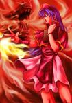  artist_request blue_hair dragon dress fire fire_emblem fire_emblem:_fuuin_no_tsurugi lilina mage magic solo 