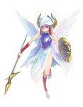  armor armored_dress copyright_request helmet polearm shield simple_background spear valkyrie weapon weno wings 
