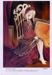  albino barefoot blood feet gothic gothic_lolita highres lolita_fashion original red_eyes solo sumi_keiichi white_hair 