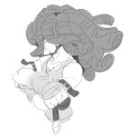  1boy belt belt_pouch chinstrap_beard crossed_arms dede_(qwea_00000) dreadlocks final_fantasy final_fantasy_ix hair_over_eyes jewelry long_hair male_focus mature_male monochrome necklace pouch salamander_coral sleeveless wristband 