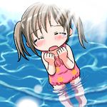  aishiteruze_baby casual_one-piece_swimsuit lowres oekaki one-piece_swimsuit ripples sakashita_yuzuyu solo st_parasu swimsuit tears twintails water 