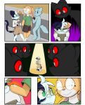 amputee anxiety blind breasts calico_cat disability domestic_cat eyes_closed eyewear felid feline felis female glasses handless hare hi_res kitsunekotaro lagomorph leporid male mammal mute notebook sanura scopophobia tolai_hare