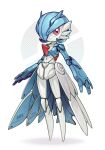  alternate_color blue_hair blue_skin bob_cut colored_skin gardevoir highres joints looking_at_viewer lordyanyu mechanization multicolored_skin pink_eyes pokemon pokemon_(creature) robot_joints shiny_pokemon smile two-tone_skin white_skin 