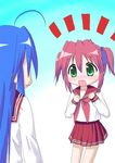  izumi_konata kobayakawa_yutaka lucky_star school_uniform seifuku serafuku 