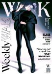  1girl absurdres baseball_cap black_coat black_footwear black_hat black_pants black_sweater breasts coat contrapposto cover crop_top cross-laced_footwear ear_piercing earrings english_text fake_magazine_cover fashion full_body grey_hair hand_on_headwear hat highres ine_(vtuber) jewelry long_hair long_sleeves looking_at_viewer magazine_cover magictuna medium_breasts midriff off_shoulder pants piercing ponytail purple_eyes smirk solo standing stud_earrings sweater turtleneck turtleneck_sweater virtual_youtuber waktaverse wide_sleeves 