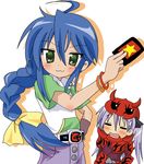  crossover hiiragi_kagami izumi_konata kamen_rider kamen_rider_deno lucky_star momotaros 