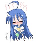  chibi izumi_konata lowres lucky_star mole mole_under_eye paco ryouou_school_uniform school_uniform serafuku solo yellow_neckwear 