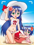  age_difference izumi_kanata izumi_konata lucky_star mother_and_daughter swimsuit 