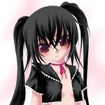  black_hair blush flat_chest frapowa kooh long_hair pangya red_eyes solo twintails 