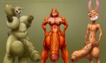 anthro blue_sky_studios crossover english_text foreskin genitals group hi_res humanoid hyper hyper_nipple ice_age_(series) jar_jar_binks male navel nickelodeon penis ren_and_stimpy ren_h&ouml;ek sid_(ice_age) slightly_chubby smudge_proof star_wars text tight_foreskin trio url