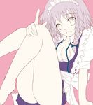  braid breasts izayoi_sakuya nipple_slip nipples rikudou_inuhiko short_hair silver_hair small_breasts solo touhou twin_braids work_in_progress 