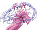  hair_ribbon hoshino_ruri japanese_clothes kidou_senkan_nadesico kimono kisaragi long_hair ribbon solo twintails 