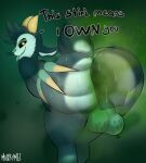 absurd_res ambiguous_gender anal_glands anthro anus backsack balls bent_over big_anus big_balls big_butt black_sclera butt claws demon dialogue digitigrade dirty_talk disembodied_head duo english_text fart fart_fetish farting_on_face genitals goliath_(imp) green_body hand_on_butt hi_res horn imp looking_back male male/ambiguous musk musk_clouds musky_butt muskymei scent_marking scut_tail sharp_teeth short_tail skunk_spray smelly smelly_butt spread_butt spreading stinkface tail teeth text tongue tongue_out yellow_eyes