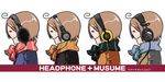  akg chibi headphone_+_musume headphones lowres multiple_views original otakubeam scarf sennheiser 