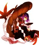  kazune_(baumkuchen) purple_hair rope shimenawa solo touhou yasaka_kanako 