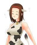  animal_ears animal_print bell cow_bell cow_ears cow_girl cow_print maria-sama_ga_miteru solo torii_eriko toshifumi 