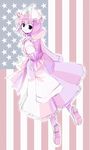  american_flag flag_background hat saigyouji_yuyuko seo_tatsuya sketch solo touhou 