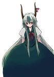  crown_(artist) ex-keine horn_ribbon horns kamishirasawa_keine kurousou long_hair ribbon solo touhou 