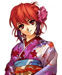  hisahiko ibis_douglas japanese_clothes kimono lowres red_eyes red_hair solo super_robot_wars 