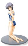  ass bangs barefoot competition_swimsuit feet nagato_yuki one-piece_swimsuit short_hair solo suzumiya_haruhi_no_yuuutsu swimsuit tk4 