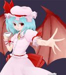  bat_wings hat itsukage pink_hat remilia_scarlet solo touhou wings 