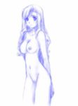  breasts love_po! monochrome morimi_ashita nude uncensored 