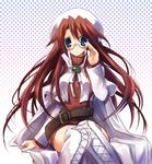  aty_(summon_night) belt boots glasses loose_belt solo summon_night summon_night_3 suzushiro_kurumi thigh_boots thighhighs turtleneck white_footwear 