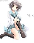  bangs kita_high_school_uniform nagato_yuki namamo_nanase panties school_uniform serafuku short_hair sitting skirt solo suzumiya_haruhi_no_yuuutsu underwear white_panties 