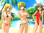  :o ahoge arm_at_side asymmetrical_hair beach black_bow blonde_hair blush bob_cut bow bow_panties breasts breasts_apart casual_one-piece_swimsuit chair closed_mouth cloud cowboy_shot day embarrassed eyebrows_visible_through_hair flipped_hair frilled_panties frills green_eyes green_hair green_panties grey_hair groin hair_bow hair_ribbon hand_on_hip hand_up heterochromia highleg highleg_swimsuit highres hips hosoda_naoto kareha kojima_chika legs_apart legs_together light_smile long_hair looking_at_viewer mayumi_thyme medium_breasts multiple_girls navel nipples nude_filter one-piece_swimsuit orange_bow orange_panties outdoors palm_tree panties parted_lips pointy_ears public_nudity purple_eyes red_swimsuit ribbon ribbon-trimmed_panties ribbon_trim shigure_asa short_hair_with_long_locks shuffle! side-tie_panties sidelocks sky small_breasts smile standing string_panties surprised swimsuit table third-party_edit topless tree tress_ribbon umbrella underwear underwear_only very_long_hair wallpaper water watermark 
