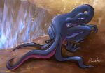 2025 5_fingers 5_toes ambiguous_gender anthro big_tail biped closed_smile countershade_legs countershade_tail countershade_torso countershading crouching detailed_background digitigrade feet fingers generation_7_pokemon humanoid_hands jagged_mouth long_neck long_tail looking_back mouth_closed nintendo nude outside pink_body pink_countershading pokemon pokemon_(species) pupils purple_body purple_eyes rear_view salazzle semi-anthro shaded signature slit_pupils smile solo ssrumiko tail tapering_tail thick_tail toes