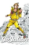  3girls 4others 5boys aircraft araki_hirohiko belt bicycle blue_belt compass_rose dixie_cup_hat green_eyes green_shoes hat higashikata_daiya higashikata_jobin higashikata_joshu higashikata_josuke_(jojolion) higashikata_norisuke_iv higashikata_tsurugi highres hirose_yasuho house jigsaw_puzzle jojo_no_kimyou_na_bouken jojo_pose jojolion king_nothing long_sleeves military_hat multiple_boys multiple_girls multiple_others non-web_source official_art paisley_park_(stand) pants paper_moon_king puzzle rhinoceros_beetle riding riding_bicycle sailor sailor_collar sailor_hat shirt shoes sketch skirt sneakers soft_&amp;_wet stand_(jojo) traditional_media yellow_hat yellow_lips yellow_pants yellow_sailor_collar yellow_shirt 