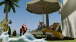 ambiguous_gender anthro anus balls bandai_namco beach beverage big_breasts big_butt breasts butt chair digimon digimon_(species) drinking_straw female femboy flamedramon fluffy fluffy_chest food furniture genitals group guilmon hi_res holding_food holding_object lounge_chair male milkshake nude nude_beach parasol penis relaxed_expression relaxing renamon scalie slim_male sunbathing symbareangoramon the_party_possum veemon