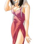  breasts cleavage dress koga_nao large_breasts original solo 