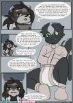 absurd_res anthro asylum bdsm bondage bound clothed clothing comic diaper english_text esmeralda_kingsley female hi_res hospital male mammal medical mephitid padded_room procyonid raccoon restraints skunk straitjacket text the_padded_room theodore_reed wearing_diaper