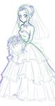  artist_request bouquet bride darry_adai dress flower solo tengen_toppa_gurren_lagann wedding_dress 