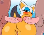 absurd_res anal anal_penetration anus balls bat bat_wings brown_body brown_fur brush brushing butt butt_focus erection eyeshadow female fur genitals group half-closed_eyes hi_res lipstick looking_at_viewer looking_back looking_back_at_viewer looking_pleasured makeup male male/female mammal membrane_(anatomy) membranous_wings narrowed_eyes one_eye_closed penetration penile penile_penetration penis penis_in_ass pink_penis pussy rouge_the_bat sega sirjzau sonic_the_hedgehog_(series) tan_body tan_fur trio unknown_species wings