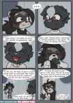 absurd_res anthro asylum blush blush_lines comic diaper english_text esmeralda_kingsley female hi_res hospital male mammal medical mephitid padded_room procyonid raccoon restraints skunk straitjacket text the_padded_room theodore_reed