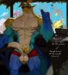 2025 2_penises 4_fingers abs absurd_res ambiguous_gender anthro areola balls beach beach_hut biceps big_muscles black_eyebrows black_eyewear black_sunglasses blind blonde_hair blue_body blue_sky blue_tail bottomwear bottomwear_down bowl claws clothed clothing cocktail_garnish cocktail_umbrella container day deltoids dialogue diphallism disability english_text erection explosion eyebrows eyewear female fin finger_claws fingers fish foreskin genitals gesture gill_piercing gill_ring gills glans group hair hand_gesture hi_res horizontal_diphallism humanoid_genitalia humanoid_penis inside kogito light lighting male male_anthro male_focus marine monster_energy multi_genitalia multi_penis multicolored_body multicolored_penis multicolored_tail muscular muscular_anthro muscular_male nipple_piercing nipple_ring nipples non-mammal_nipples one_nipple_pierced open_mouth partial_speech_bubble partially_clothed partially_clothed_anthro partially_clothed_male partially_retracted_foreskin pecs penis pesc piercing pointing quads red_bottomwear red_clothing red_shorts ring_piercing shark sharp_teeth short_hair shorts shorts_down sky snout solo_focus sunglasses tail tail_fin talking_to_another tan_balls tan_body tan_penis tan_tongue teal_body teal_tail teeth tentacles text tongue two_tone_penis urethra vein veiny_penis white_body white_tail white_text yellow_areola yellow_body yellow_glans yellow_nipples yellow_penis