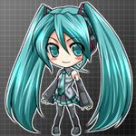  aqua_hair chibi hatsune_miku long_hair lowres solo thighhighs twintails very_long_hair vocaloid yoshida_inuhito 