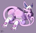 angry anthro anus anus_focus baloodial big_butt butt butt_focus clothing digital_drawing_(artwork) digital_media_(artwork) eeveelution espeon feet female female/female foot_fetish foot_focus generation_2_pokemon genital_focus genitals gesture glistening glistening_butt heart_symbol hi_res hindpaw huge_butt huge_thighs leg_markings legwear long_tail looking_at_viewer looking_back markings nintendo nude nun nun_costume nun_outfit pawpads paws pink_body pokemon pokemon_(species) purple_pussy pussy pussy_focus religion religious_clothing religious_symbols sex socks_(marking) soles solo stockings suggestive suggestive_gesture tail thick_thighs toes vaginal wide_hipped_anthro wide_hipped_female wide_hips