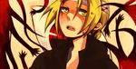  bad_id bad_pixiv_id bandages blonde_hair blood edward_elric eyes fullmetal_alchemist male_focus open_mouth ponytail pride yellow_eyes yomimatigai 