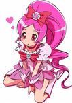  92kuni92 bad_id bad_pixiv_id boots bow choker cure_blossom hanasaki_tsubomi heartcatch_precure! knee_boots long_hair magical_girl pink pink_bow pink_eyes pink_hair ponytail precure red_choker solo 