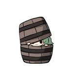  :3 bad_id bad_pixiv_id blush_stickers bucket chibi green_hair in_bucket in_container kisume lowres saku_(osake_love) solo touhou 