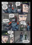 2024 4_arms 4_eyes alien anthro artist_name biped blonde_hair blue_eyes clothing colored comic darth_biomech dialogue dialogue_box door duo english_text furgonomics gharr_neht_ra green_clothing green_hat green_headwear green_shirt green_topwear hair hat headgear headwear hi_res human inside leaving_the_cradle major_pronin_(darth_biomech) male mammal military_cap military_uniform multi_arm multi_eye multi_limb open_mouth prison_cell raharr red_hair shirt speech_bubble tail tail_clothing text topwear uniform url weapon