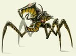  alien arachnid_(starship_troopers) bad_id bad_pixiv_id bug carapace compound_eyes insect jigoku_shouji monster science_fiction simple_background solo starship_troopers warrior_bug 