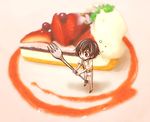 brown_hair cake code_geass food fork lelouch_lamperouge mecco miniboy 