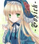  bad_id bad_pixiv_id blonde_hair close-up flower frills gosick green_eyes hat long_hair looking_back lowres pipe ribbon rose solo victorian victorica_de_blois wakami_satsuki wide_sleeves 