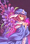  bad_id bad_pixiv_id bug butterfly flower hat insect japanese_clothes peach_(momozen) pink_eyes pink_hair saigyouji_yuyuko short_hair solo touhou 